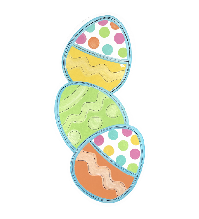 LILY PAD DESIGNS STACKED DECORATED EGGS