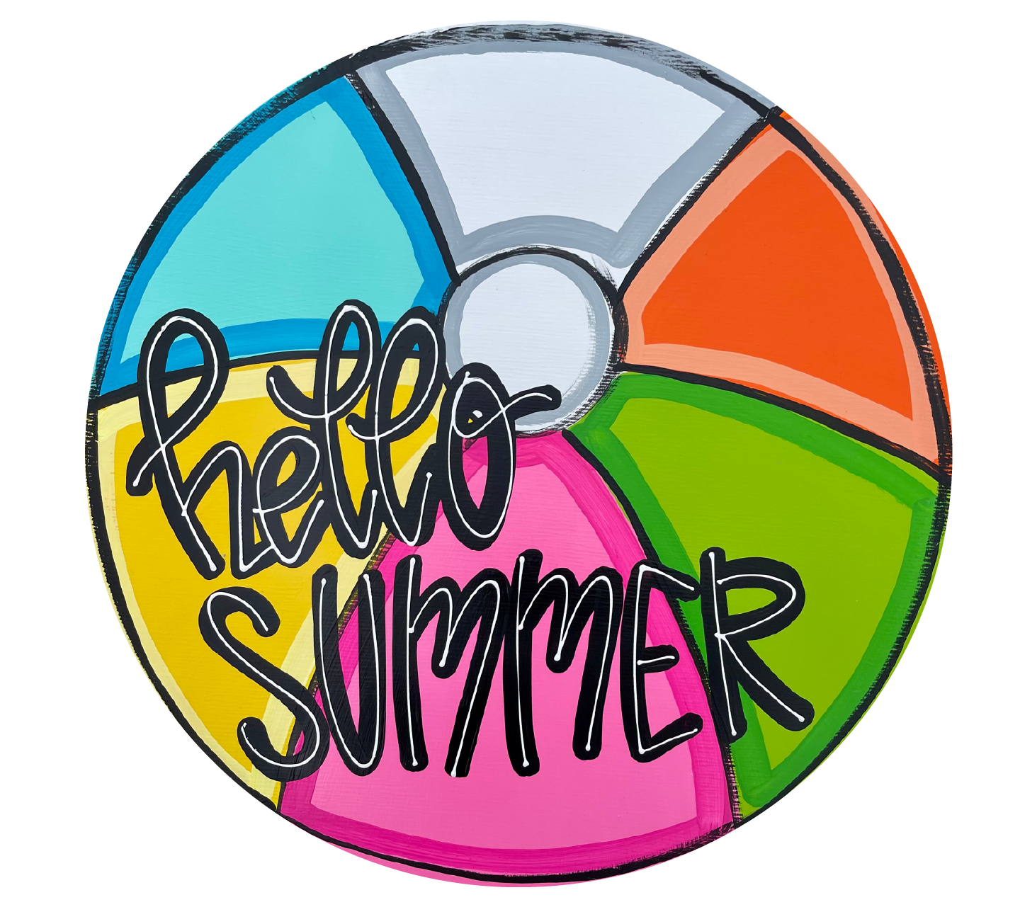 LILY PAD DESIGNS BEACH BALL HELLO SUMMER