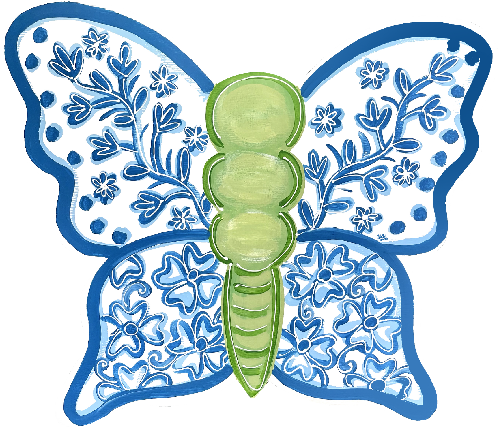 LILY PAD DESIGNS BLUE BUTTERFLY