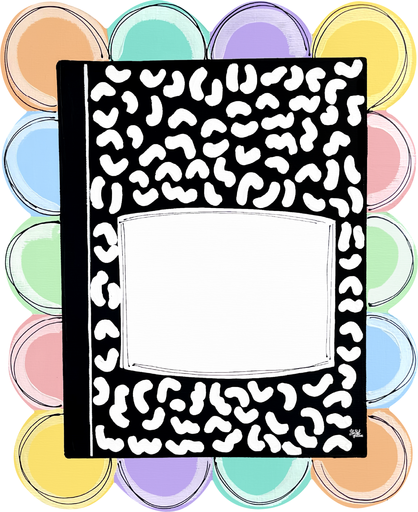 LILY PAD DESIGNS NOTEPAD WITH COLORFUL BACKGROUND