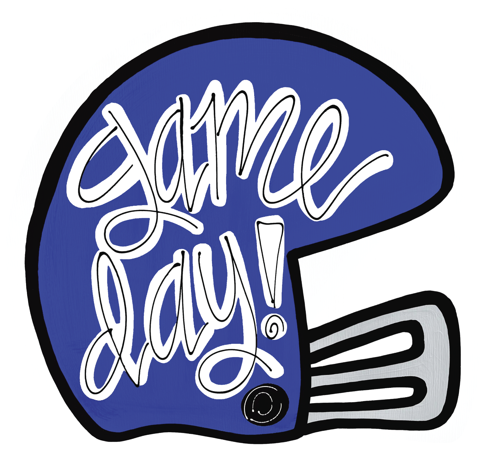 LILY PAD DESIGNS BLUE GAME DAY HELMET