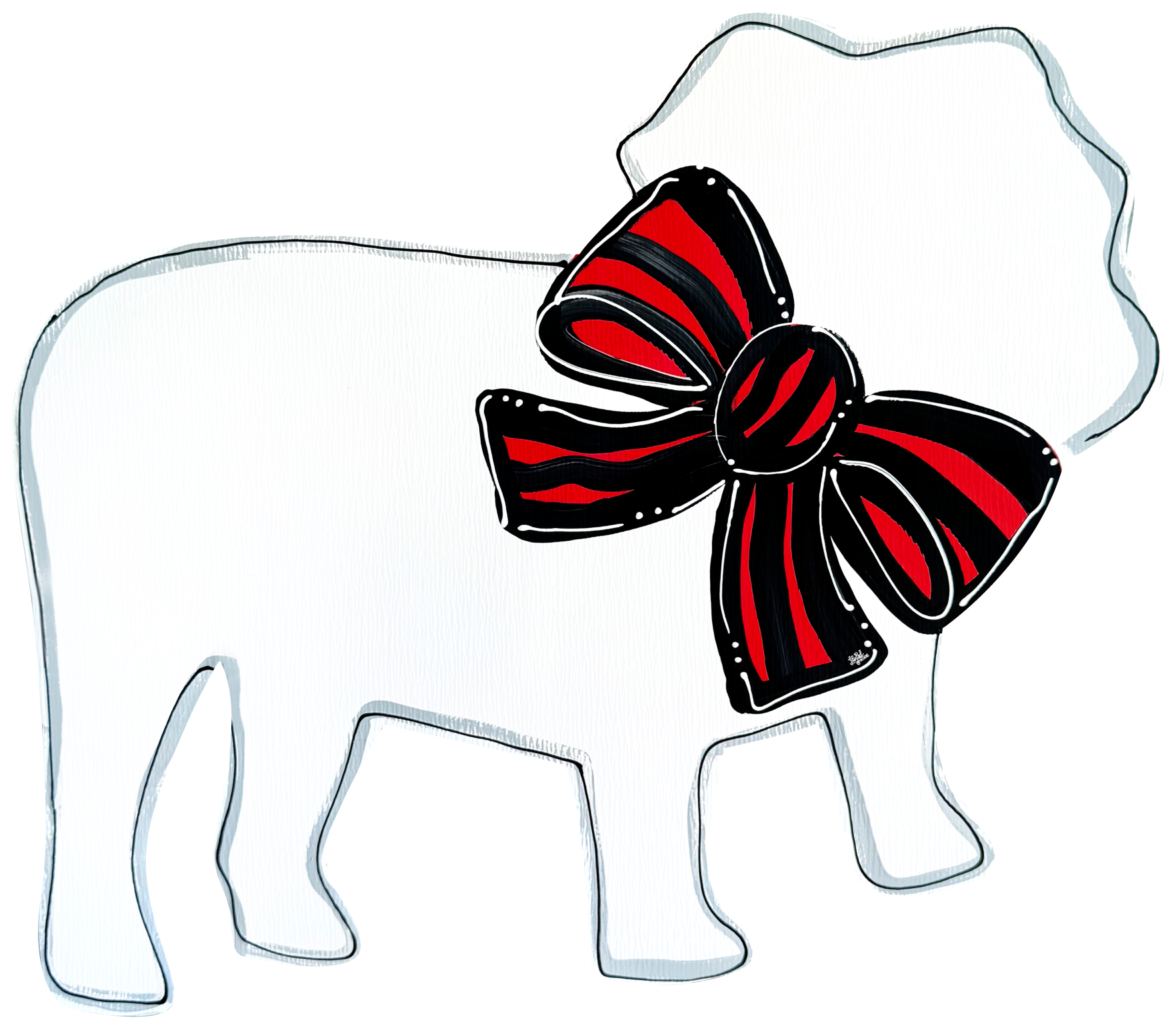 LILY PAD DESIGNS DOG WITH BOW