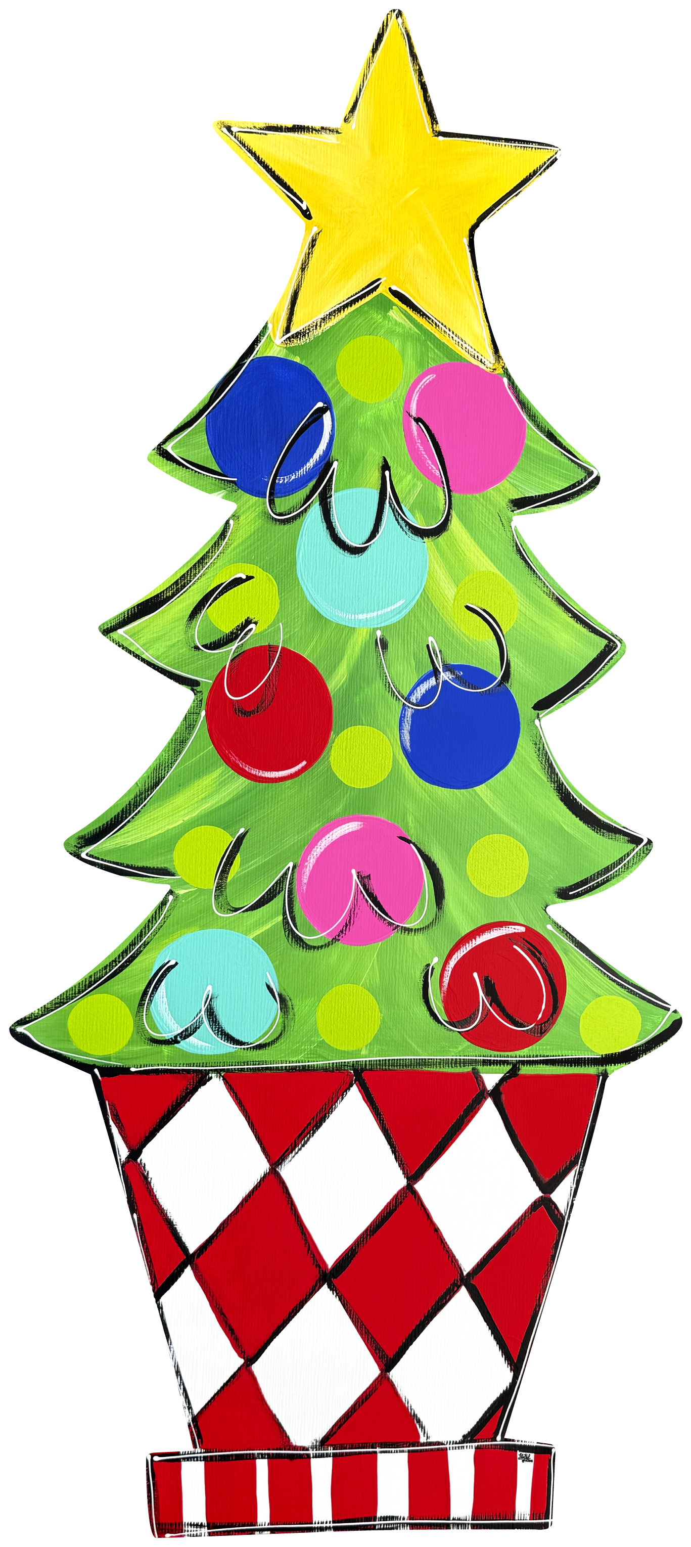 LILY PAD DESIGNS CHRISTMAS TREE WITH MULTI COLORED BULBS