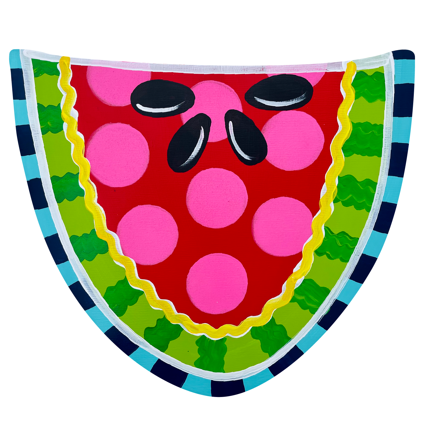 LILY PAD DESIGNS WATERMELON WITH TURQUOISE AND BLACK EDGE