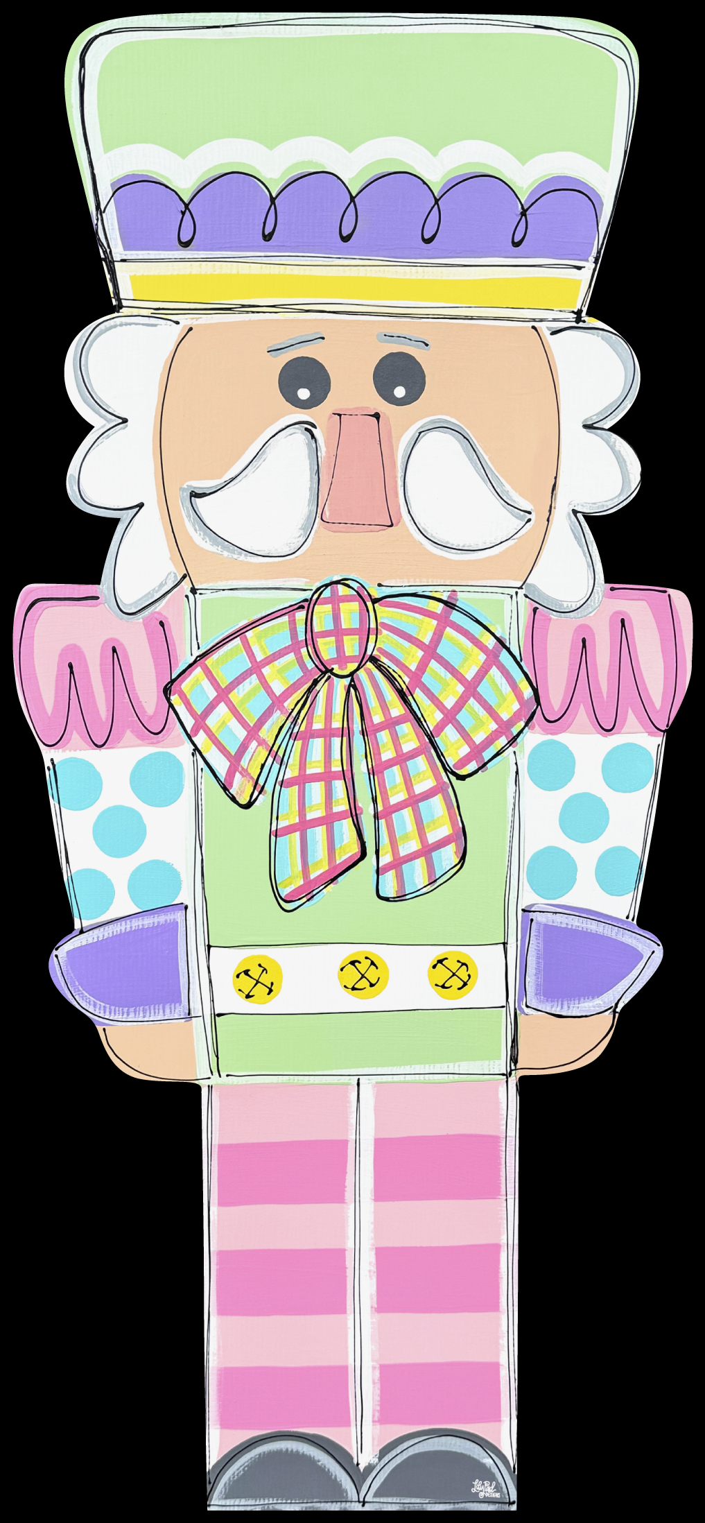 LILY PAD DESIGNS PASTEL NUTCRACKER GREEN PINK PURPLE