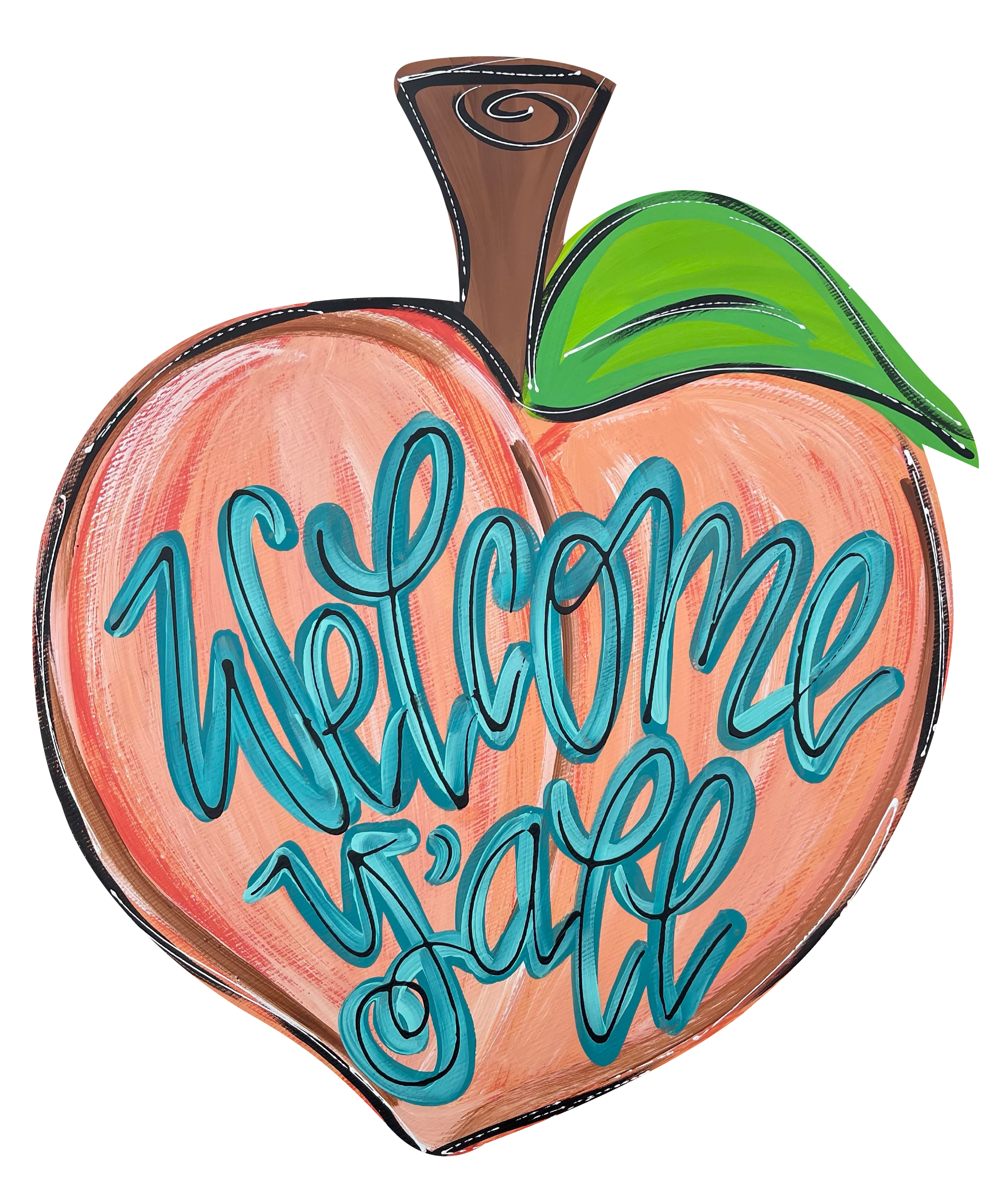 LILY PAD DESIGNS WELCOME Y'ALL PEACH