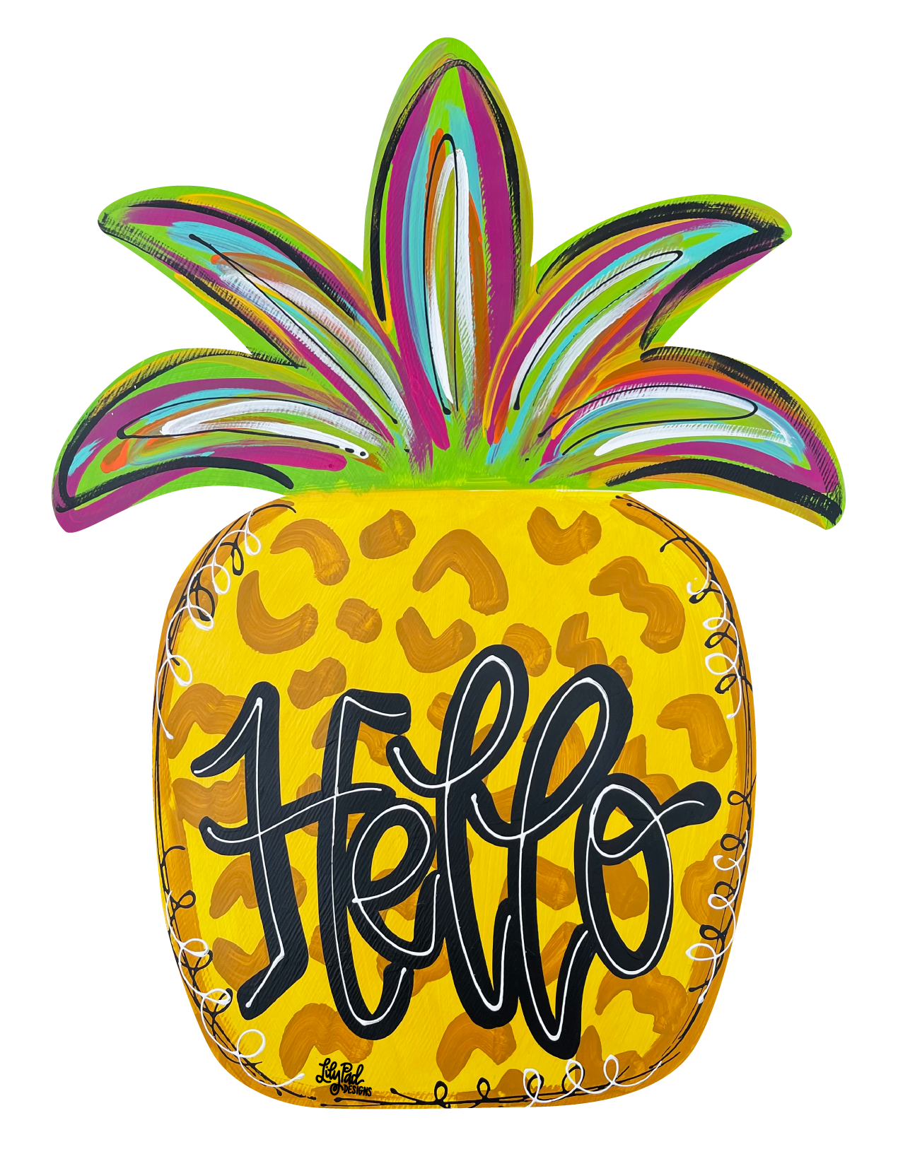 LILY PAD DESIGNS YELLOW HELLO PINEAPPLE