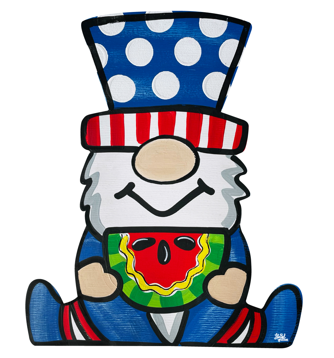 LILY PAD DESIGNS UNCLE SAM WITH WATERMELON