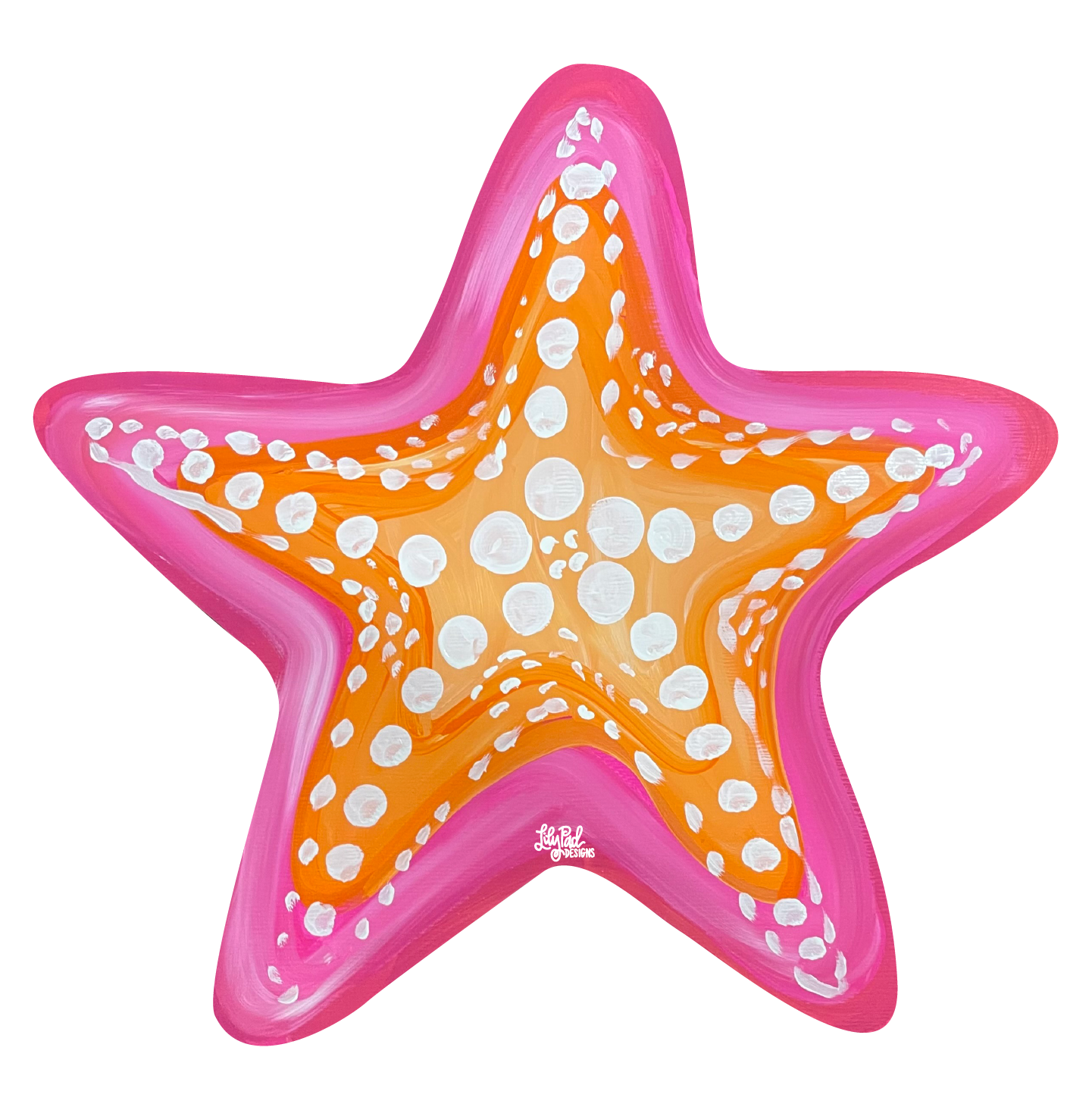 LILY PAD DESIGNS PINK AND ORANGE STARFISH