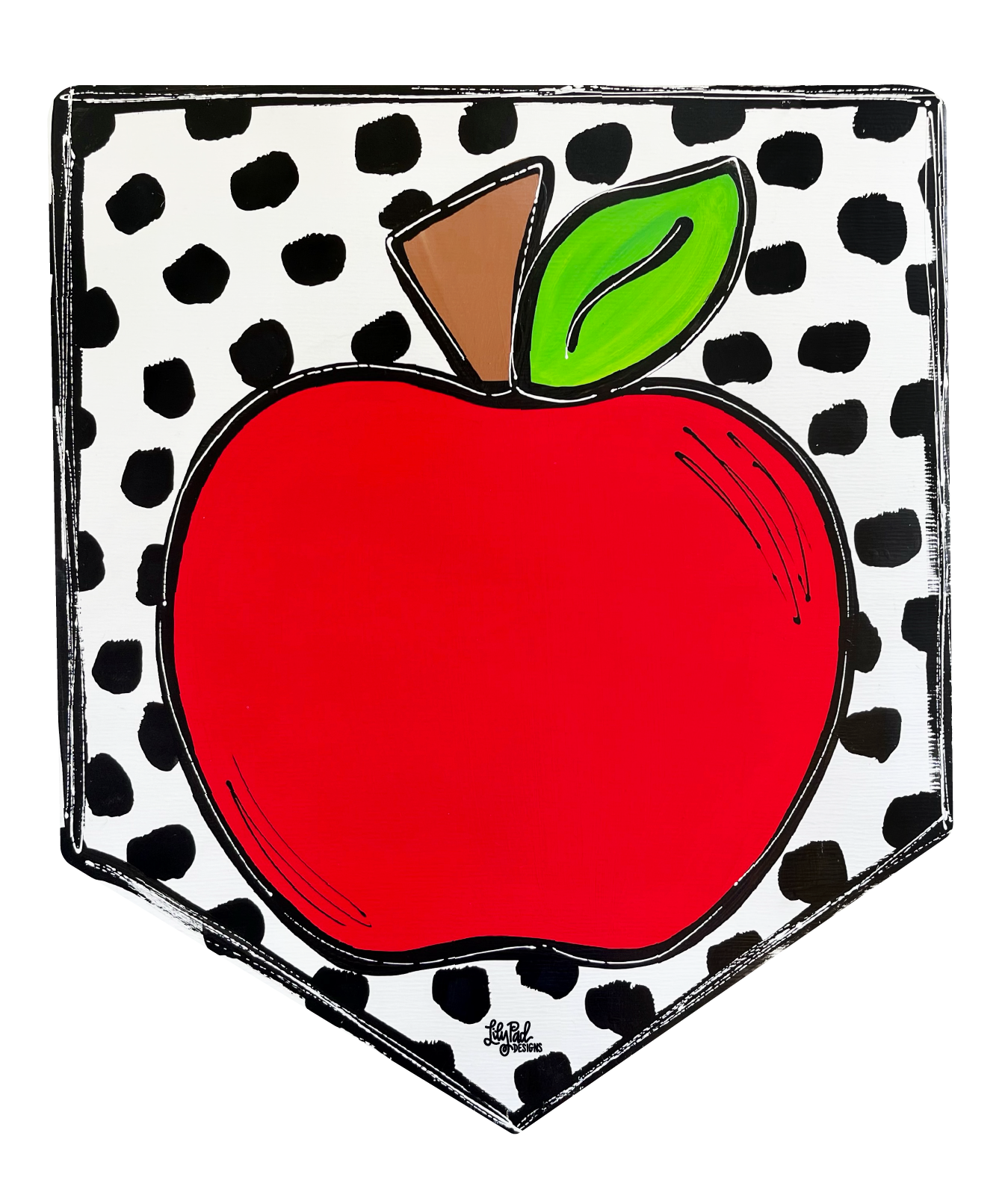 LILY PAD DESIGNS APPLE HOME BASE PLATE PLATE