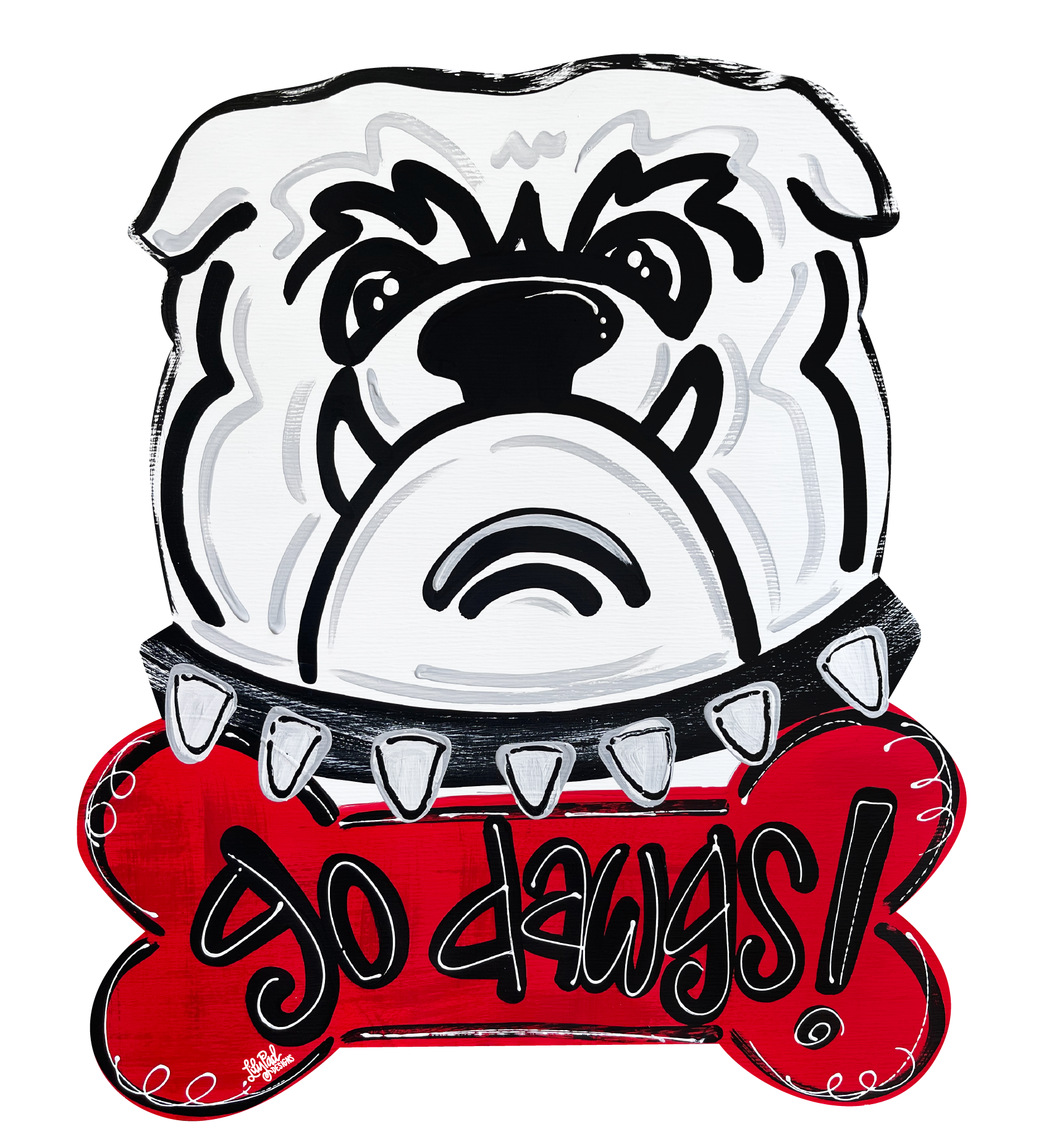 LILY PAD DESIGNS DOG WITH BONE GO DAWGS