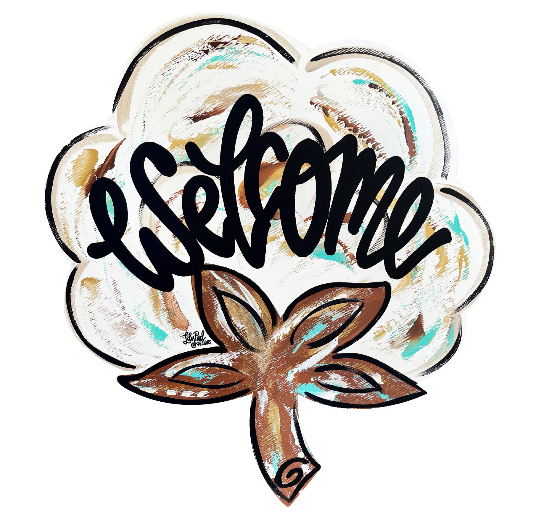 LILY PAD DESIGNS WELCOME COTTON BOLL