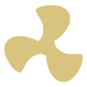 Basic Shape Propeller MDF Cutout Three-Blade Silhouette - Unfinished For DIY