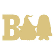 Basic Shape Boo MDF Cutout Boo Ghost Witch Silhouette - Unfinished For DIY