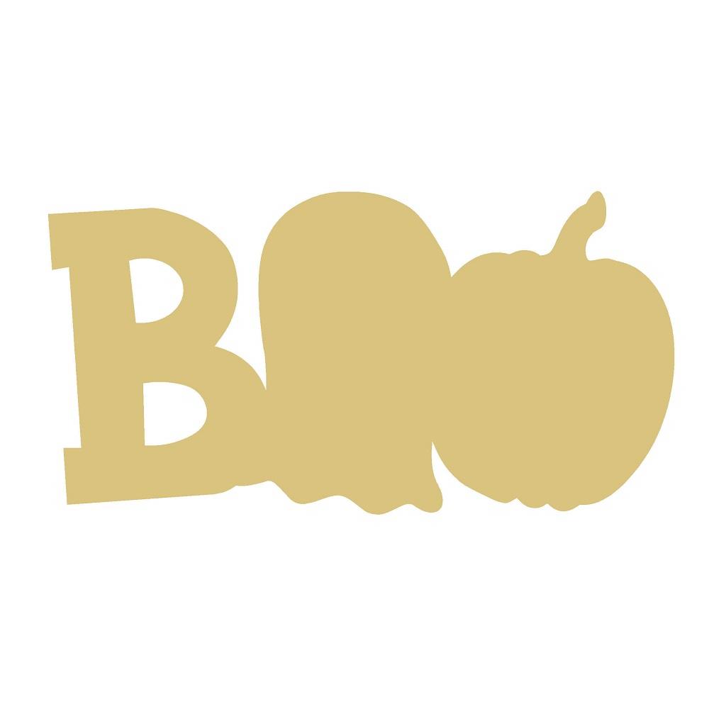 Basic Shape Word Boo MDF Cutout Boo - Unfinished For DIY