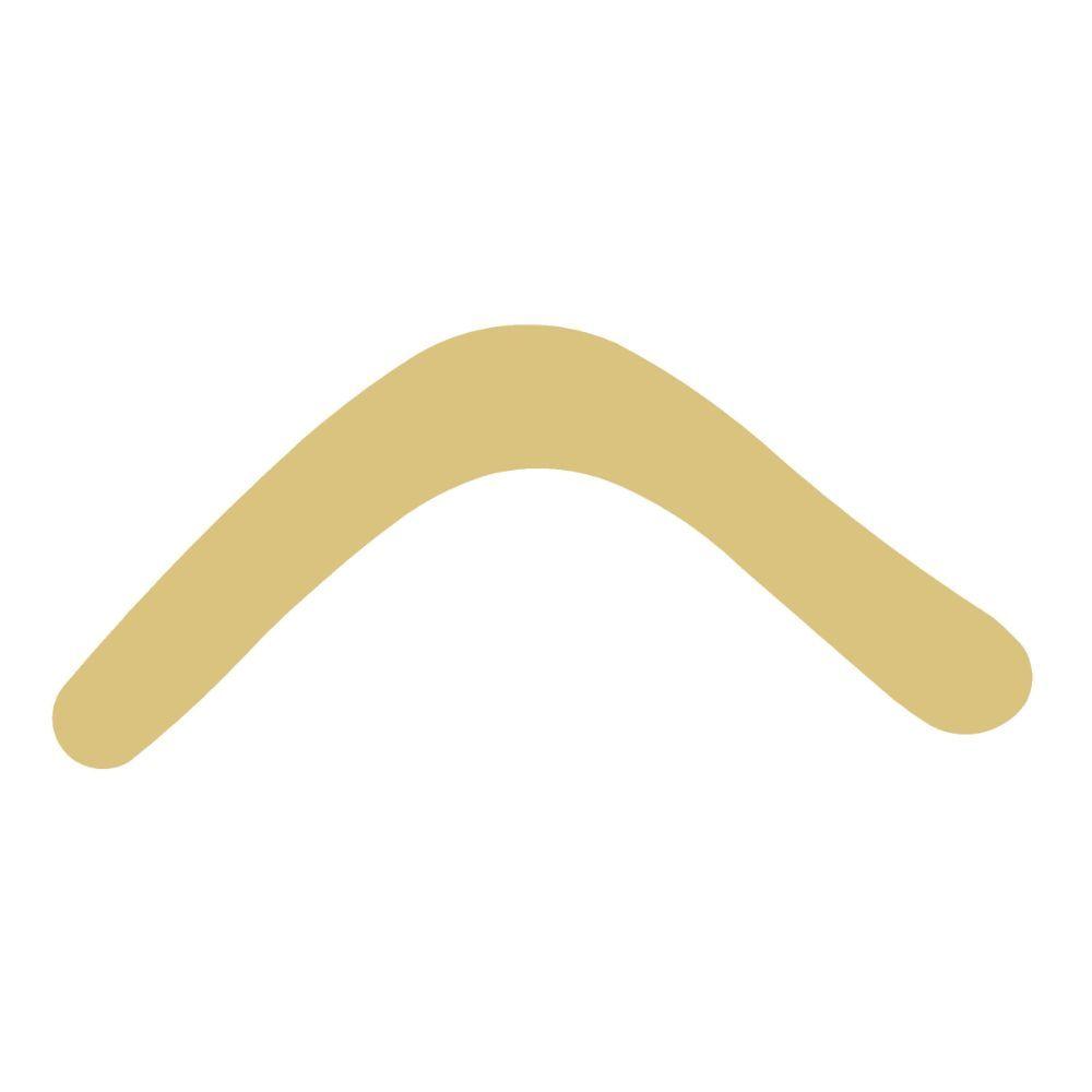 Basic Shape Boomerang MDF CutoutSilhouette - Unfinished For DIY