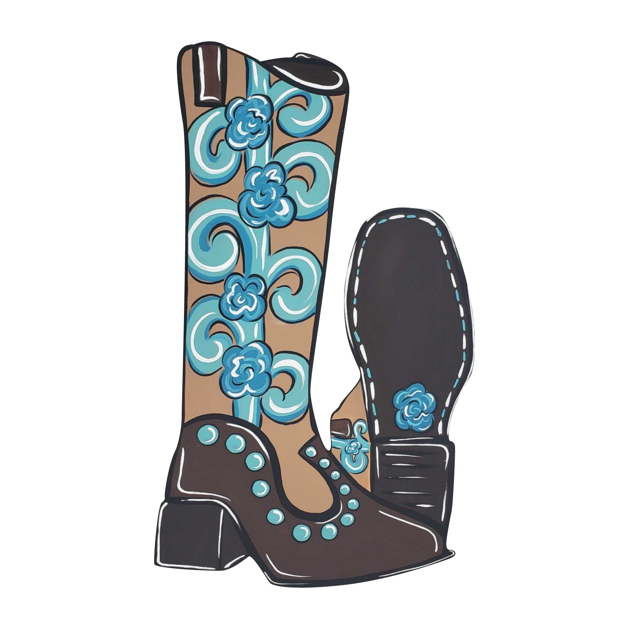 Basic Shape Boot MDF Cutout Silhouette - Unfinished For DIY