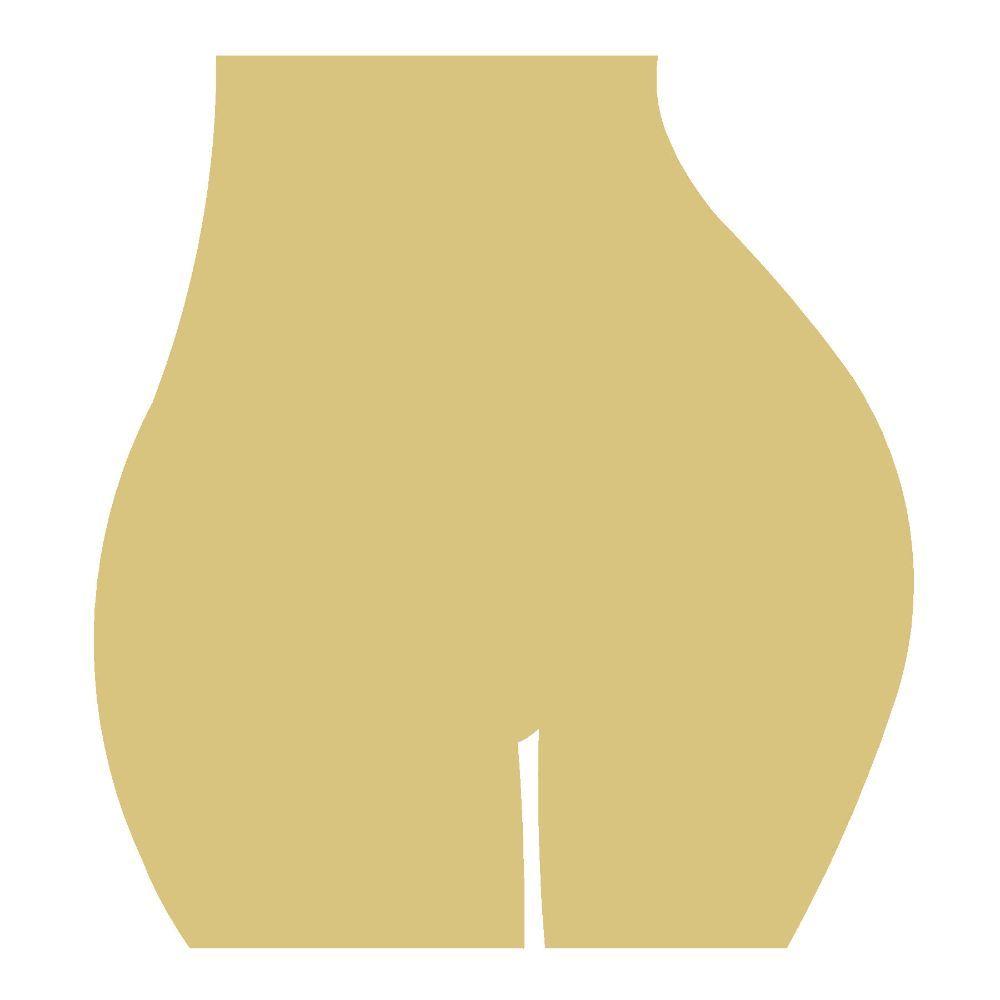 Basic Shape Booty MDF Cutout Silhouette - Unfinished For DIY