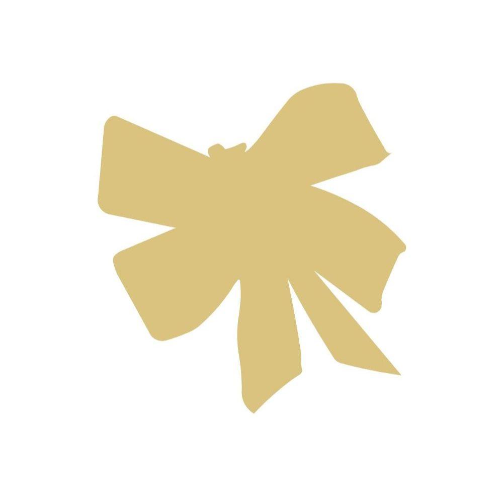 Basic Shape Ribbon Bow MDF Cutout Silhouette - Unfinished For DIY