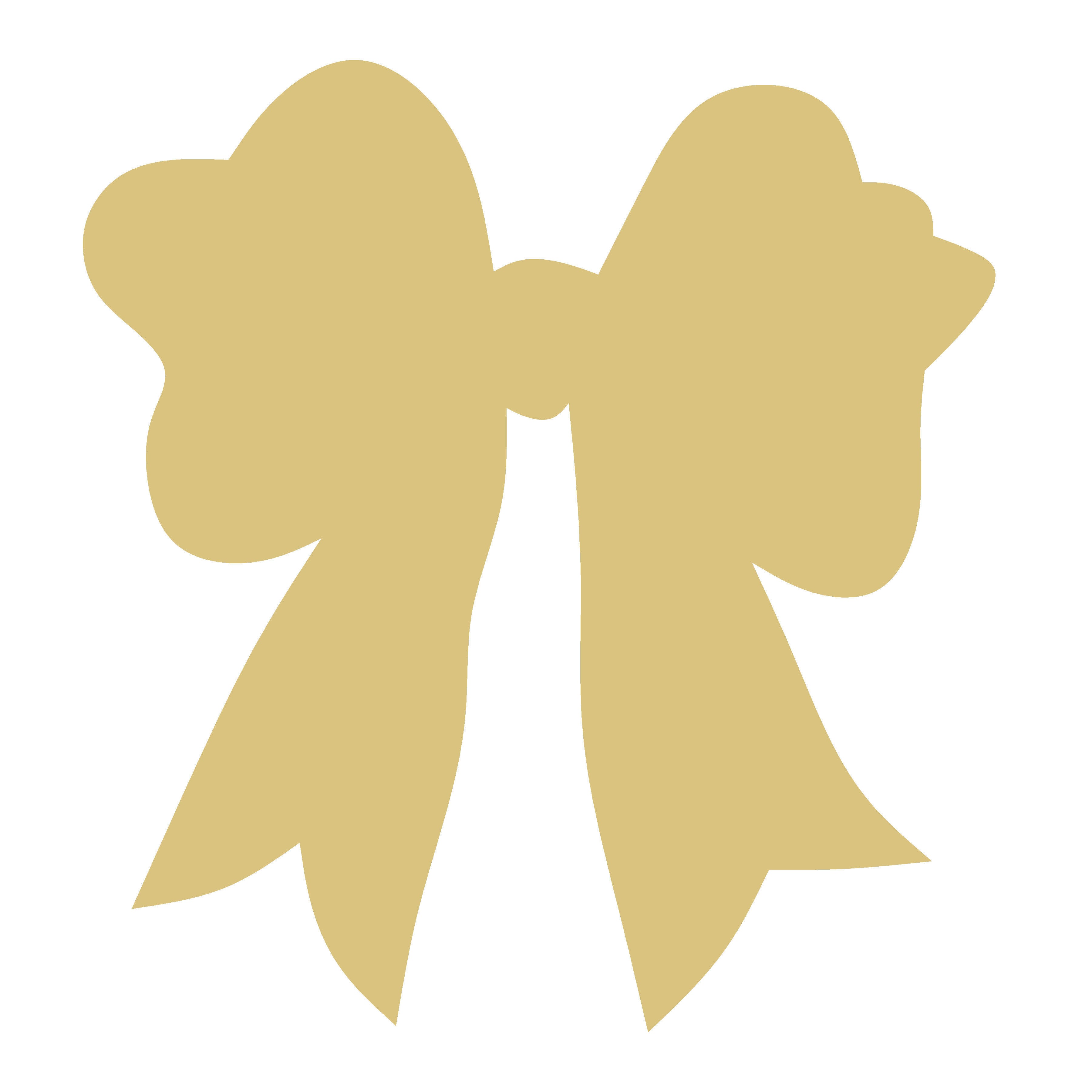 Basic Shape Bow MDF Cutout Classic Ribbon Silhouette - Unfinished For DIY