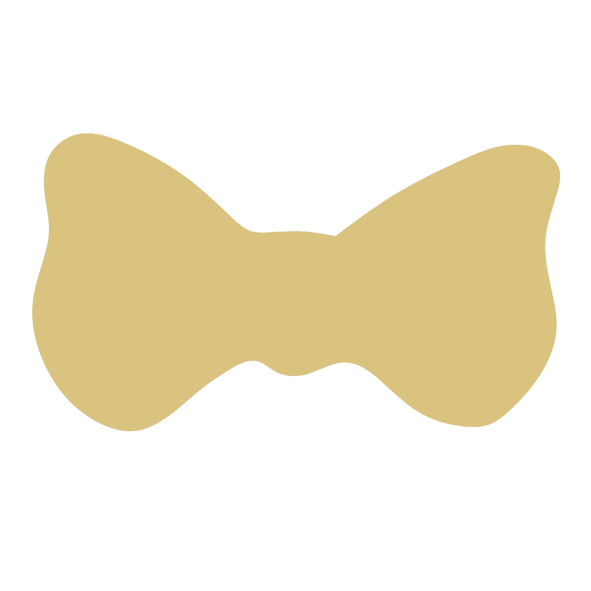 Basic Shape Interchangeable Goose Bow MDF Cutout Plain - Unfinished For DIY