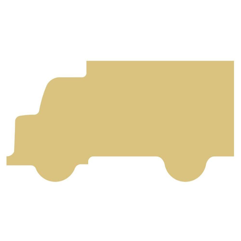 Basic Shape Box Truck MDF Cutout Silhouette - Unfinished For DIY