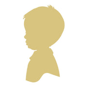 Basic Shape Boy Head MDF Cutout Silhouette Style 2 - Unfinished For DIY