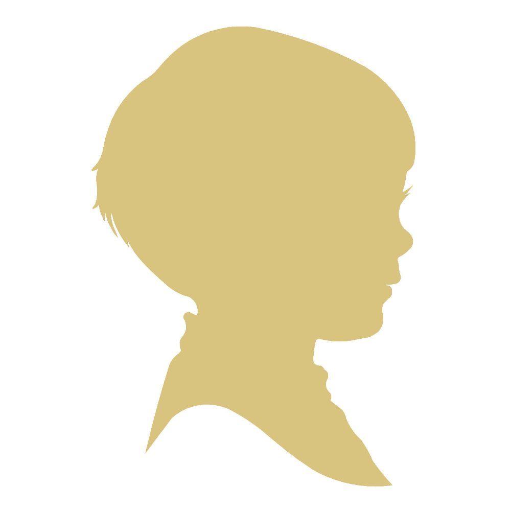 Basic Shape Boy Head MDF Cutout Silhouette Style 4 - Unfinished For DIY