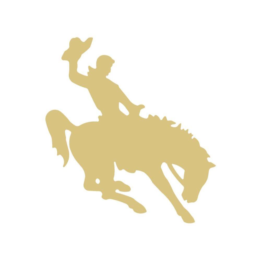 Basic Shape Bucking Horse MDF Cutout Cowboy Rider Silhouette - Unfinished For DIY