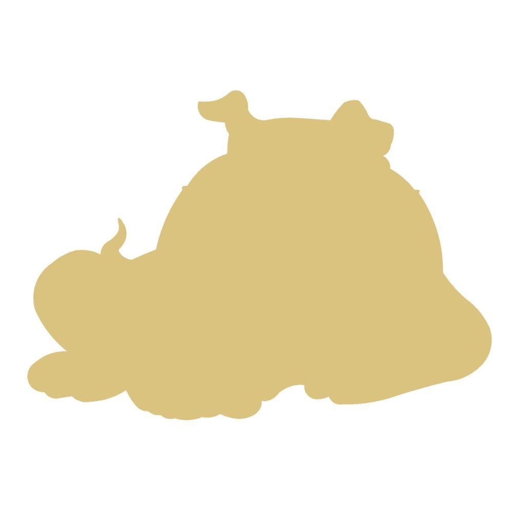 Basic Shape Bulldog MDF Cutout Silhouette - Unfinished For DIY