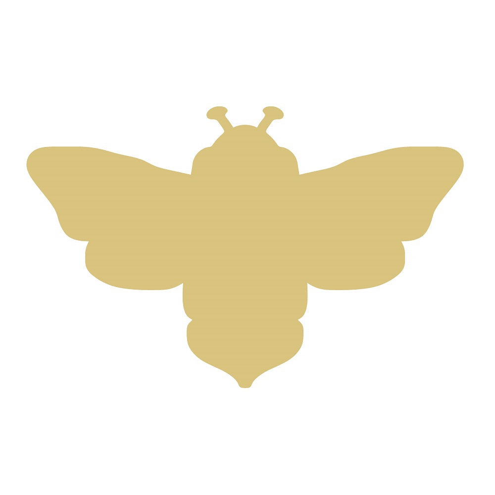 Basic Shape Bumble Bee MDF Cutout Silhouette - Unfinished For DIY