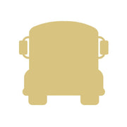 Basic Shape Bus MDF Cutout Front View Silhouette - Unfinished For DIY