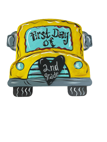 Basic Shape Bus MDF Cutout Front View Silhouette - Unfinished For DIY