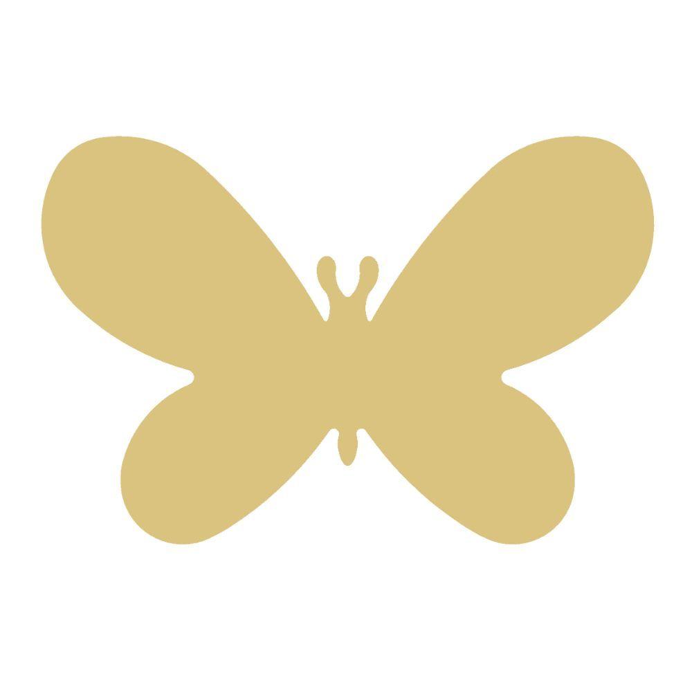 Basic Shape Butterfly MDF Cutout Silhouette Style 2 - Unfinished For DIY