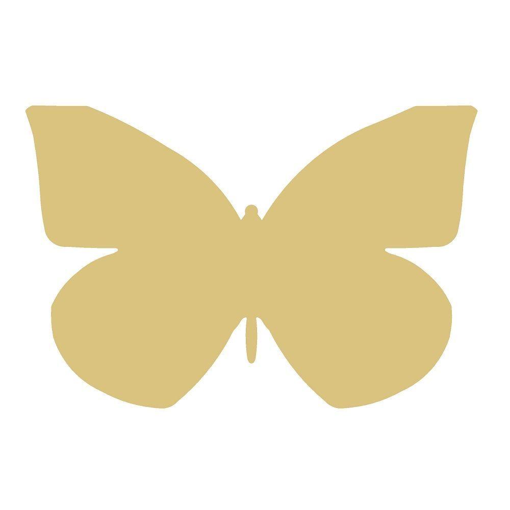 Basic Shape Butterfly MDF Cutout Silhouette Style 3 - Unfinished For DIY