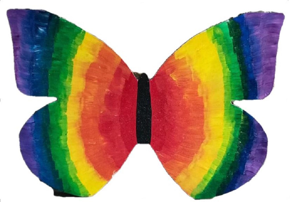 Basic Shape Butterfly MDF Cutout Silhouette Style 3 - Unfinished For DIY