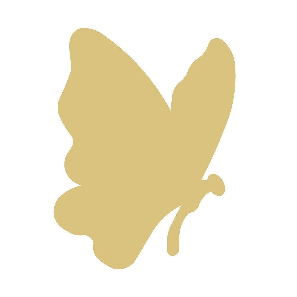Basic Shape Butterfly MDF Cutout Silhouette Style 4 - Unfinished For DIY