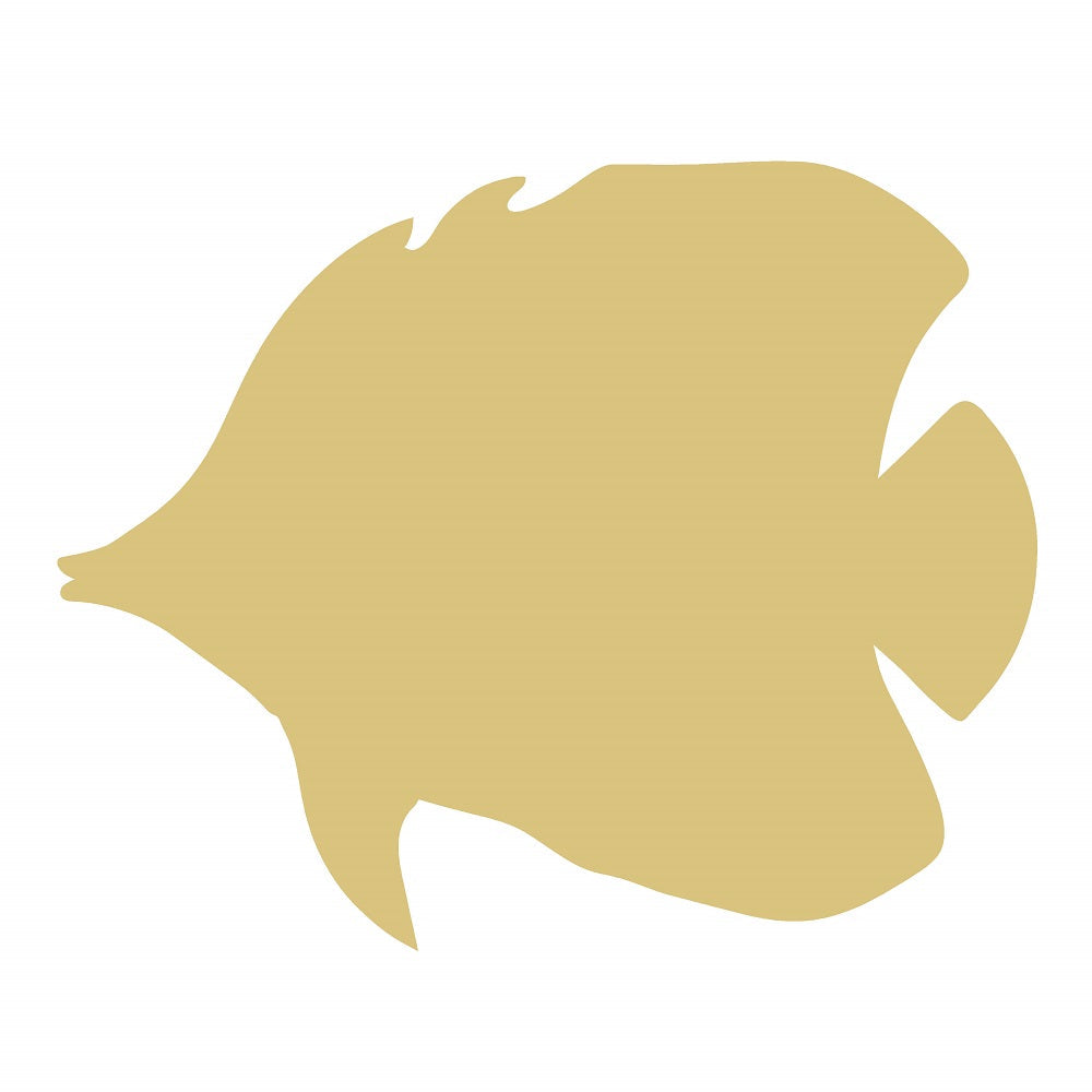 Basic Shape Butterfly Fish MDF Cutout Silhouette - Unfinished For DIY
