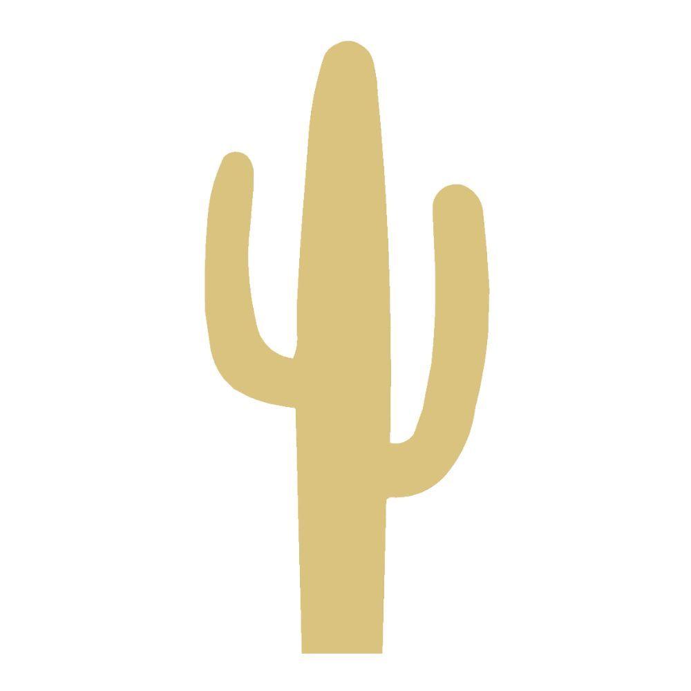 Basic Shape Cactus MDF Cutout Desert Silhouette - Unfinished For DIY