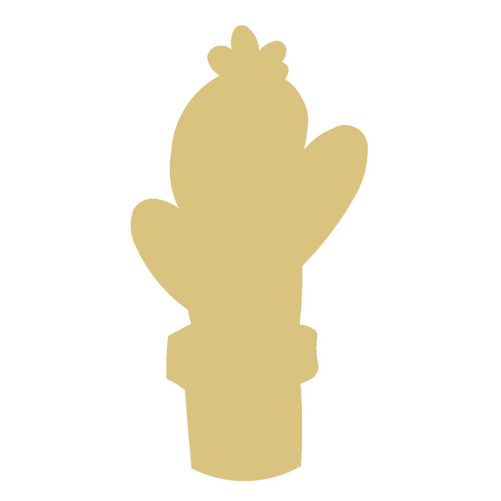 Basic Shape Cactus MDF Cutout Desert Decor - Unfinished For DIY