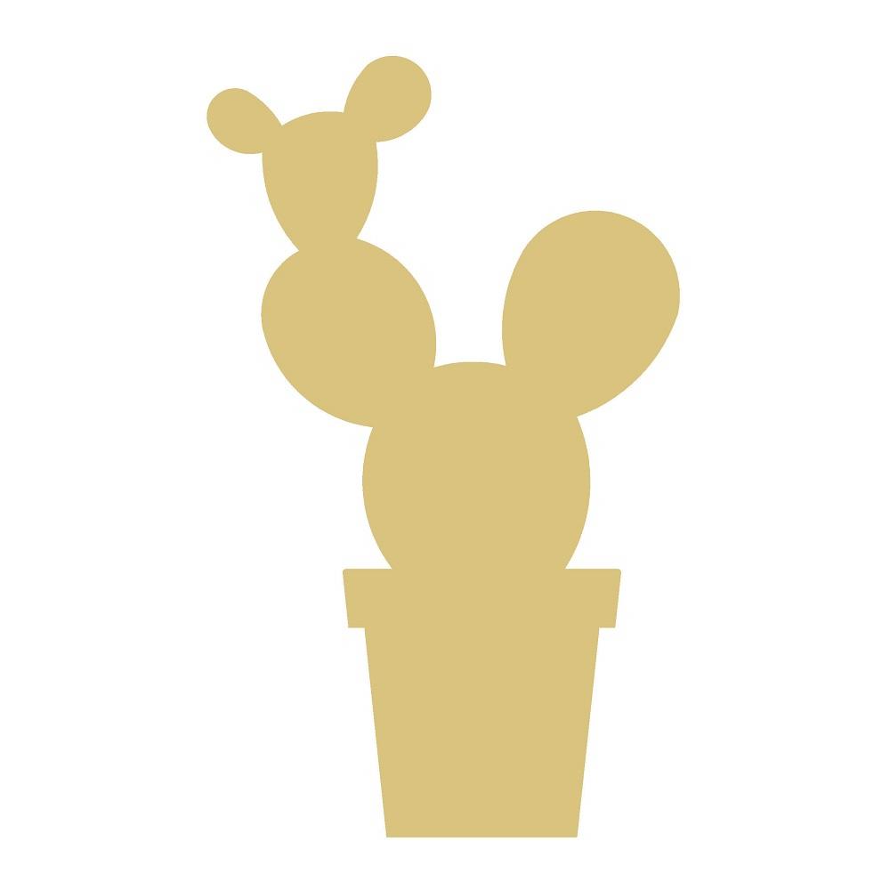 Basic Shape Cactus Head MDF Cutout - Unfinished For DIY