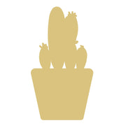 Basic Shape Cactus In Pot MDF Cutout Desert Silhouette - Unfinished For DIY
