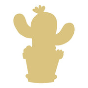 Basic Shape Cactus MDF Cutout Cactus In Pot Silhouette - Unfinished For DIY