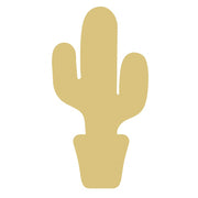 Basic Shape Cactus MDF Cutout Pot Silhouette - Unfinished For DIY