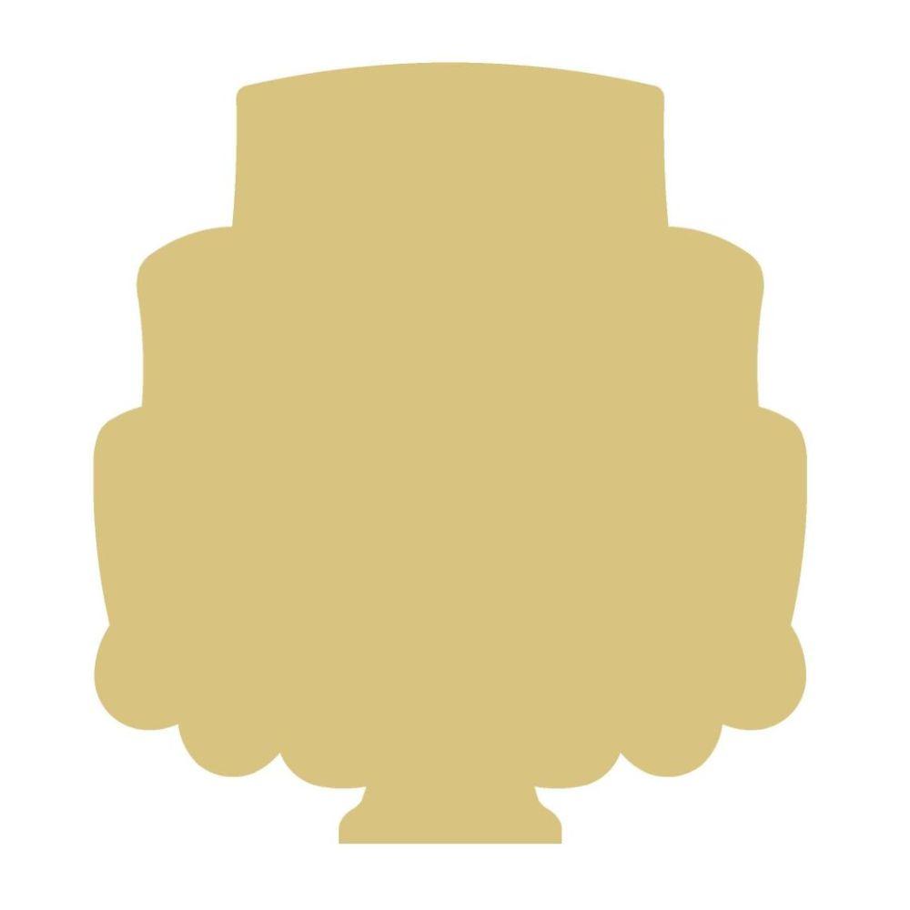 Basic Shape Tiered Cake MDF Cutout Silhouette - Unfinished For DIY