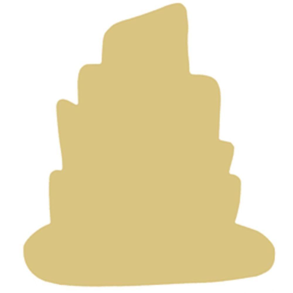 Basic Shape Tiered Cake MDF Cutout Five-Tier Silhouette - Unfinished For DIY