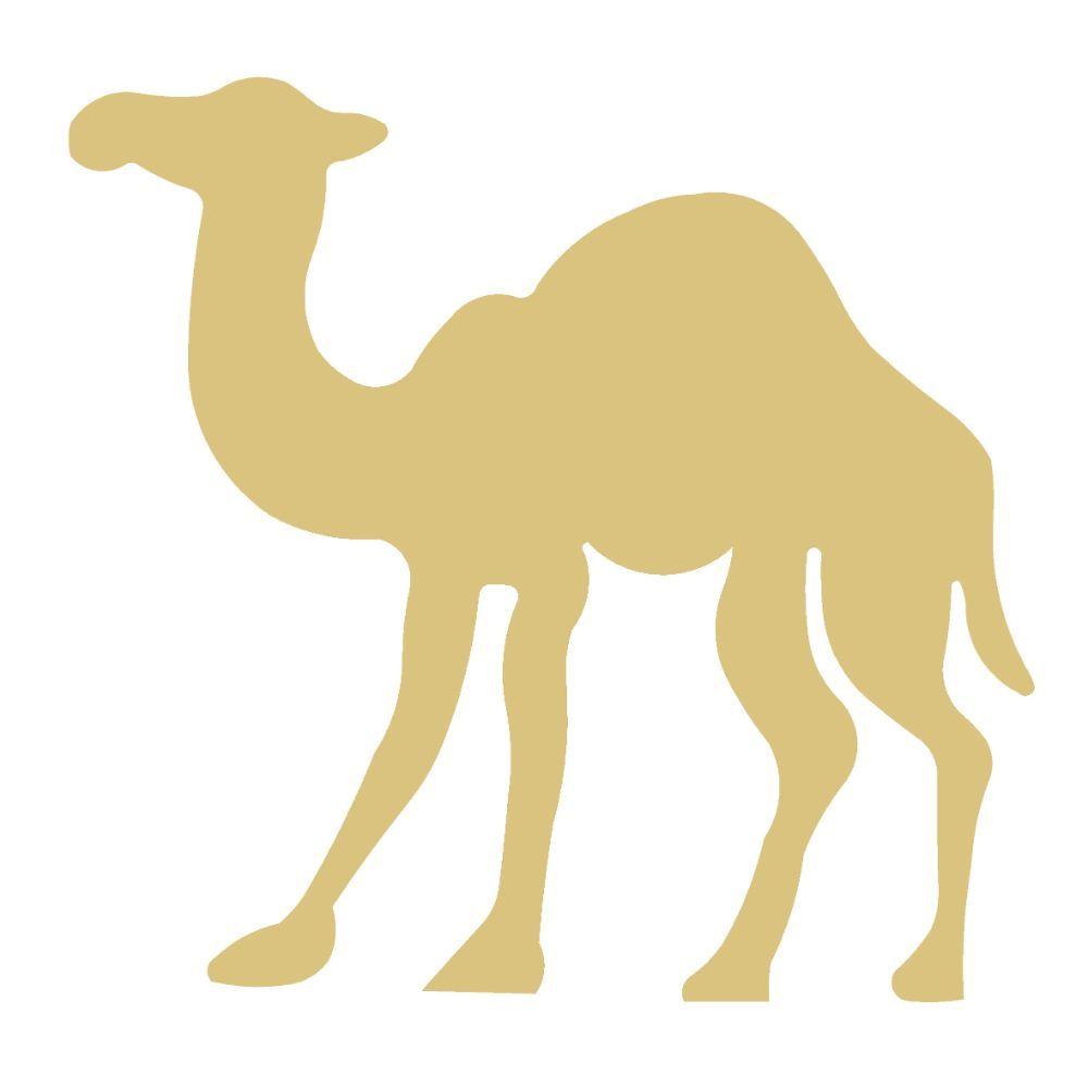Basic Shape Desert Camel MDF Cutout Silhouette - Unfinished For DIY