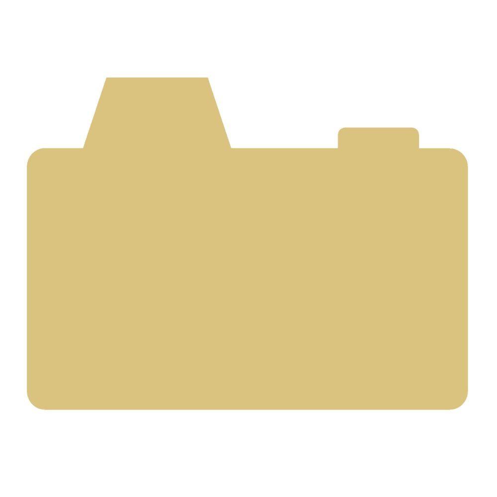 Basic Shape Camera MDF Cutout Silhouette Style 1 - Unfinished For DIY