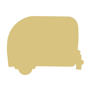 Basic Shape Camper MDF Cutout Travel Trailer Silhouette Style 1 - Unfinished For DIY