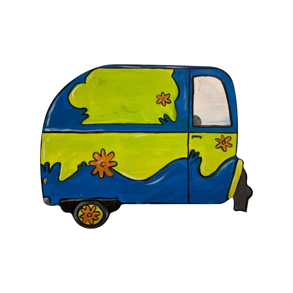 Basic Shape Camper MDF Cutout Travel Trailer Silhouette Style 1 - Unfinished For DIY